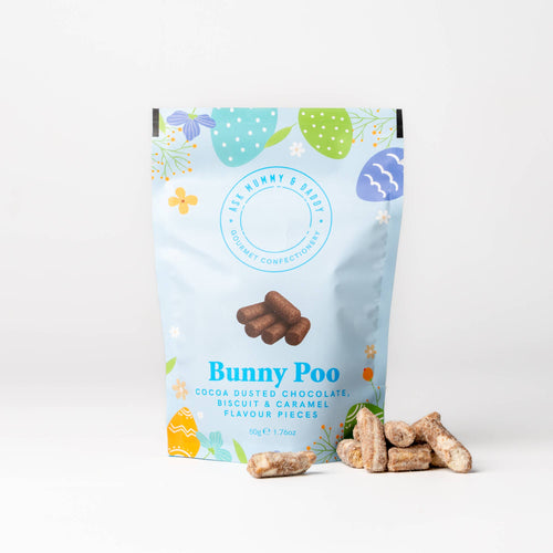 Ask Mummy & Daddy Bunny Poo Pouch – Salted Caramel Chocolate Nibbles