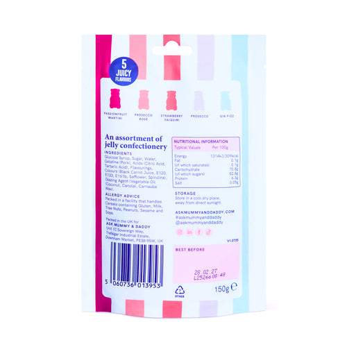 Ask Mummy & Daddy Cocktail Mix Share Bag 150g – Mixed Cocktail Gummies