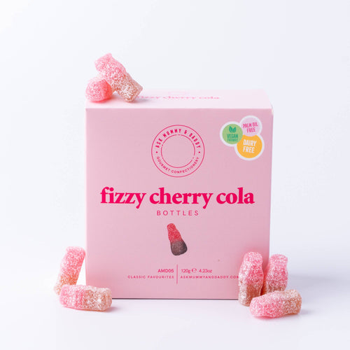Ask Mummy & Daddy Fizzy Cherry Cola Bottles Gift Box – Cherry Cola Fizzy Sweets