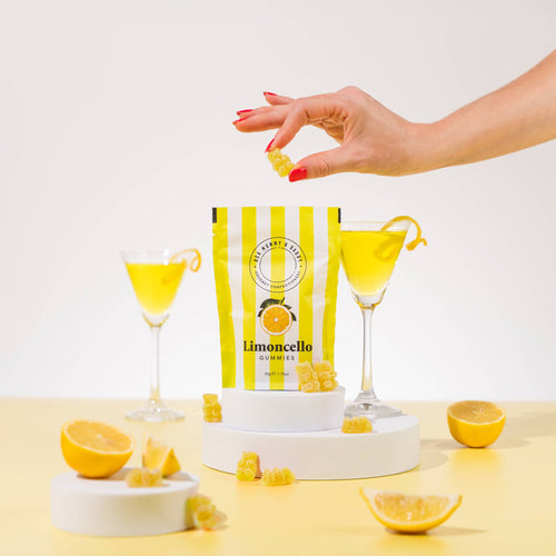 Ask Mummy & Daddy Limoncello Gummies 50g Pouch – Lemon Flavoured Cocktail Sweets