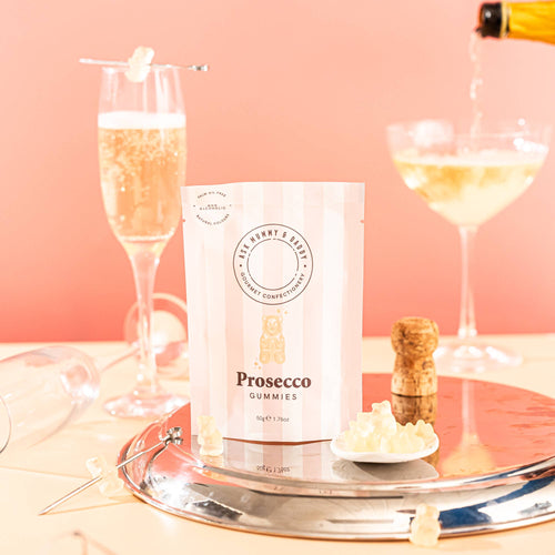 Ask Mummy & Daddy Prosecco Gummy Bears 50g Pouch – Prosecco Flavoured Gummies