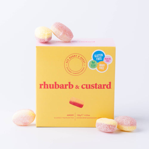 Ask Mummy & Daddy Rhubarb & Custard Gift Box – Rhubarb and Custard Sweets
