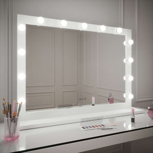 Audrey Hollywood Mirror White 100x80cm