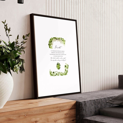 August Peridot Birthstone wall art print