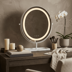 Aurelia LED Vanity Mirror White & Marble