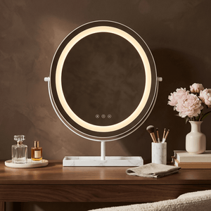 Aurelia LED Vanity Mirror White & Marble
