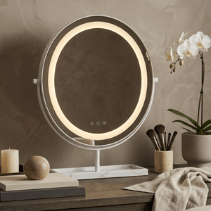 Aurelia LED Vanity Mirror White & Marble