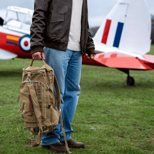 Beige 'Aviation' Duffle Bag