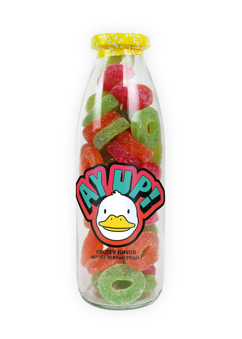 Ay Up Me Duck Charity Support Vegan Sweet Message Bottle