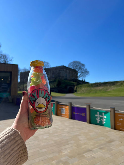 Ay Up Me Duck Charity Support Vegan Sweet Message Bottle