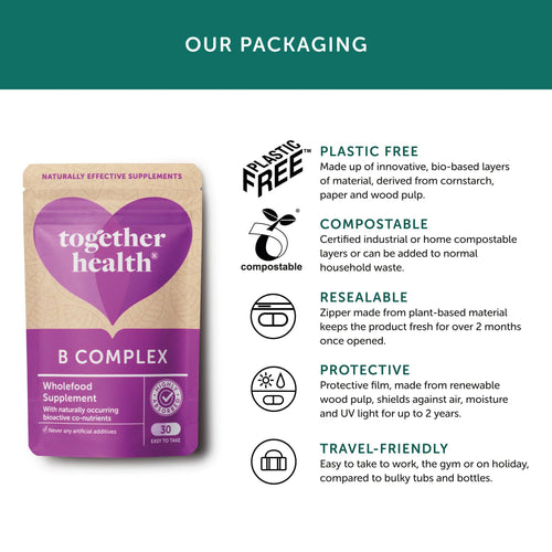 B Complex Vitamin – Vegan Supplement – 30 Capsules