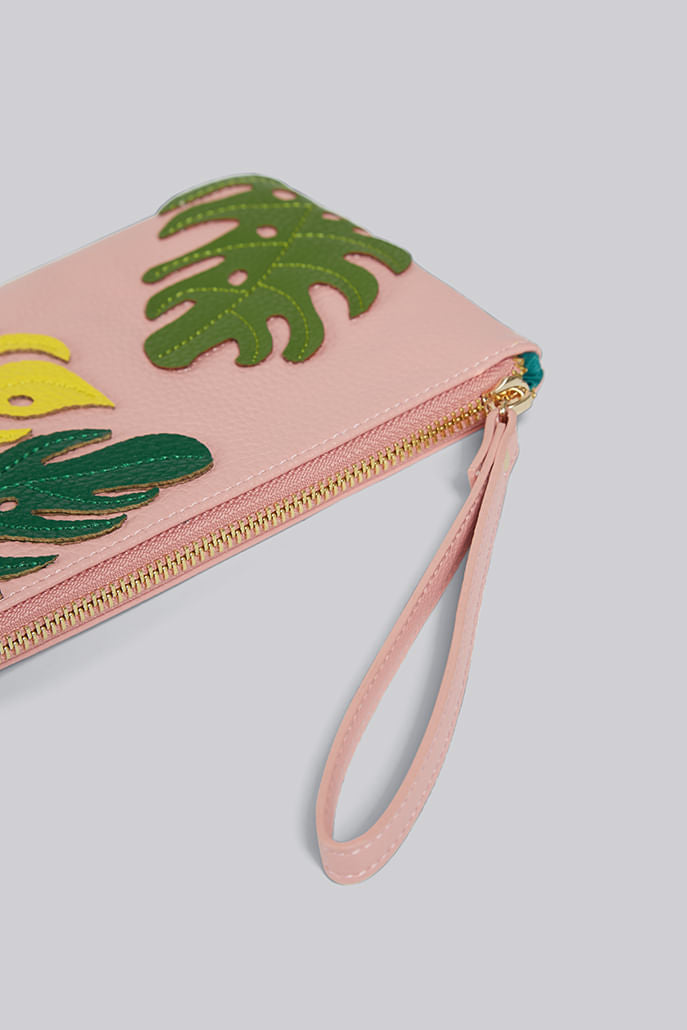 Louche Bree Banana Leaf Purse With Wrist Strap