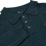 Crew Clothing Company Cable Knit Button Neck Jumper