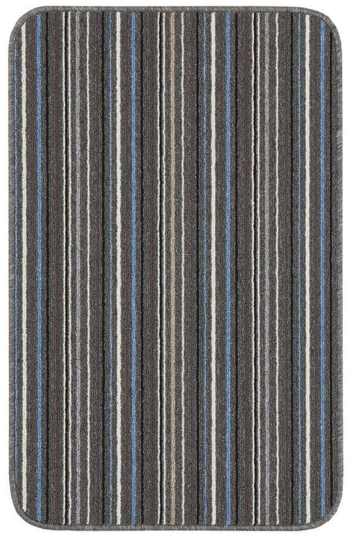 Stockholm Lead/Light Blue Washable Mat