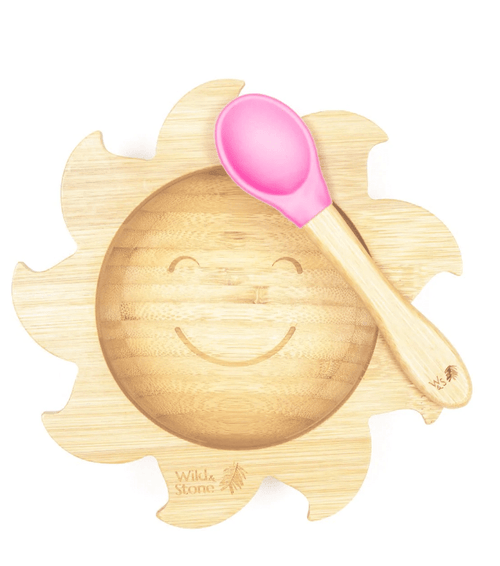 BABY BAMBOO WEANING BOWL AND SPOON SET