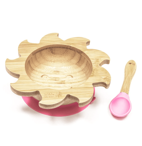 BABY BAMBOO WEANING BOWL AND SPOON SET