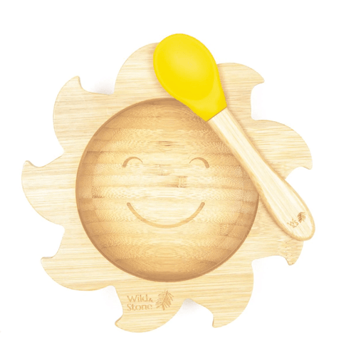 BABY BAMBOO WEANING BOWL AND SPOON SET