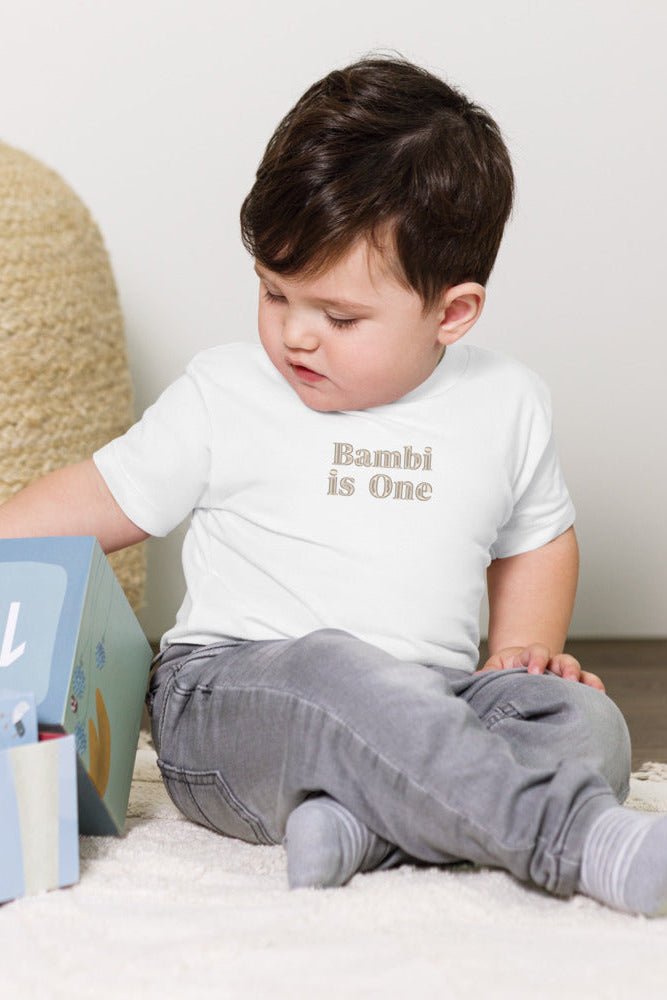 Turns One 1st Birthday T-Shirt Personalised Name