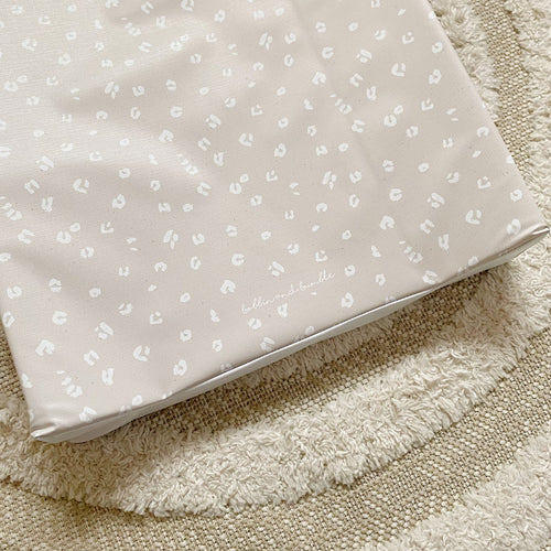 Anti-Roll Wedge Baby Changing Mat - Sand Animal Print