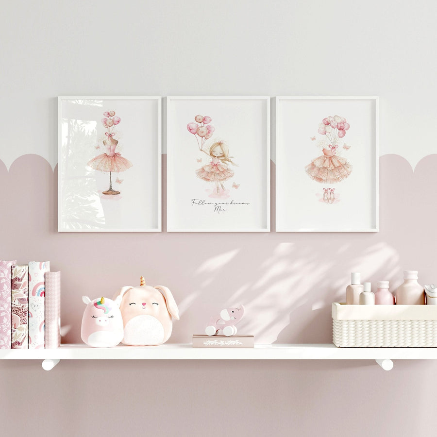 Ballerina Artwork | Set of 3 wall art prints