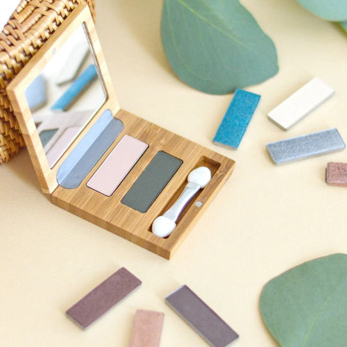 Bamboo Duo Eyeshadow Palette | Empty Refillable Makeup Compact