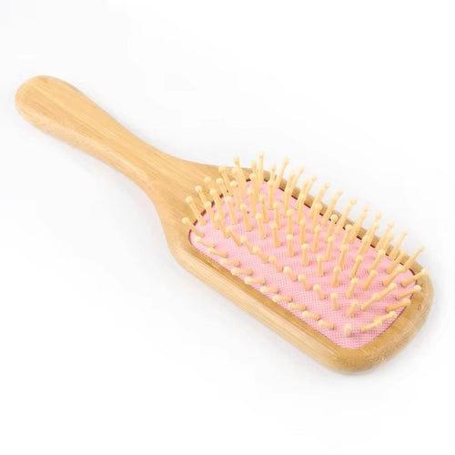 Pink Bamboo Hair Brush