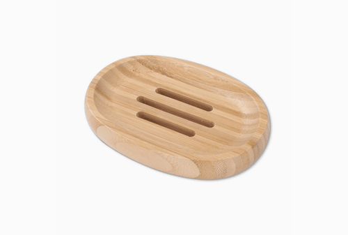 Bamboo Wooden Soap Tray, Oval Shape Tray For Soap Bars