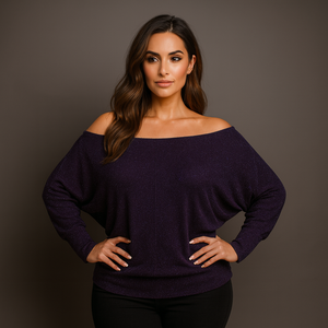 Sparkly Shimmer Off Shoulder Bardot Top