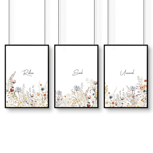 Bathroom Art | Set of 3 wall art prints