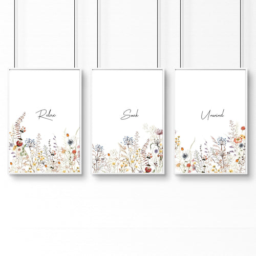 Bathroom Art | Set of 3 wall art prints