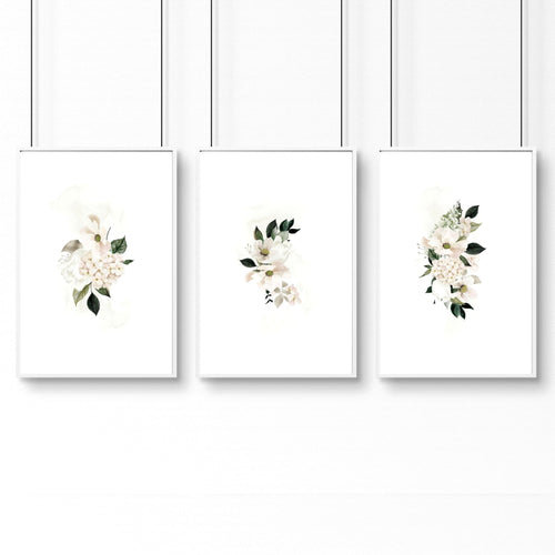 Bathroom Pictures for Wall – Shabby Chic Set of 3