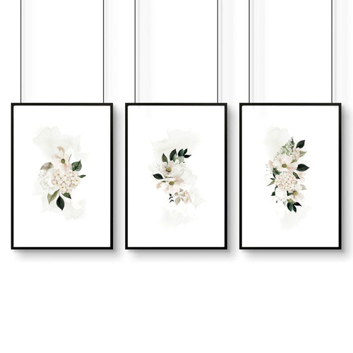 Bathroom Pictures for Wall – Shabby Chic Set of 3