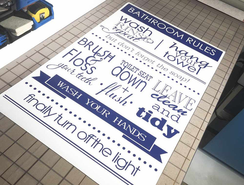 Bathroom Rules Wall Sticker Decal