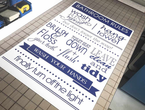 Bathroom Rules Wall Sticker Decal