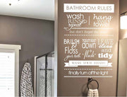 Bathroom Rules Wall Sticker Decal
