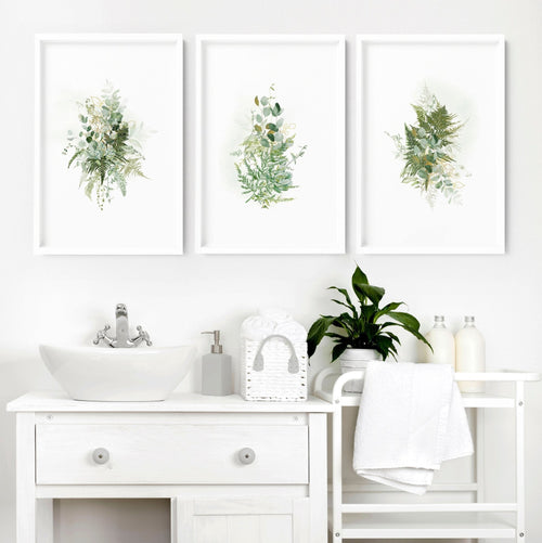 Wall art for a bathroom | Set of 3 art prints