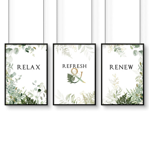 Wall art for the bathroom | Set of 3 art prints
