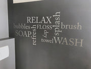 Bathroom Word Art Wall Sticker – Beautiful Home Décor Vinyl