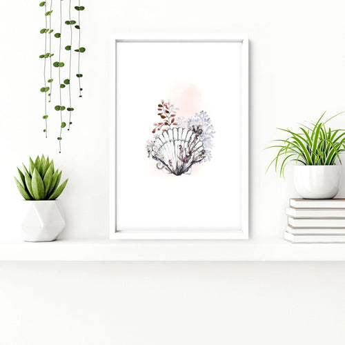 Beach theme bathroom decor | set of 3 wall art prints