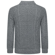 Crew Clothing Company Cable Knit Button Neck Jumper