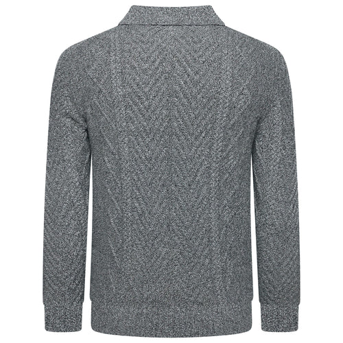 Crew Clothing Company Cable Knit Button Neck Jumper
