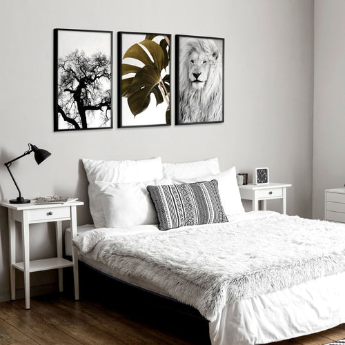 Bedroom Art Work decor | Set of 3 Wildlife Wall art Prints