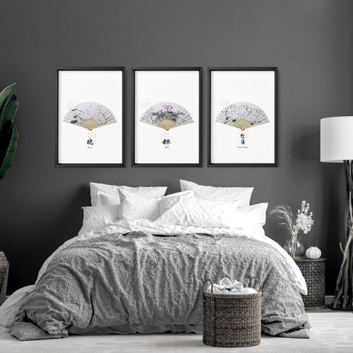 Accent Wall Ideas for Bedroom – Set of 3 Framed Prints