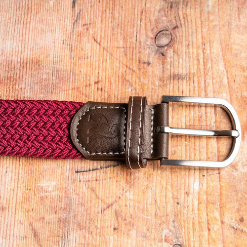 Woven Belt - Burgundy