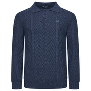 Crew Clothing Company Cable Knit Button Neck Jumper
