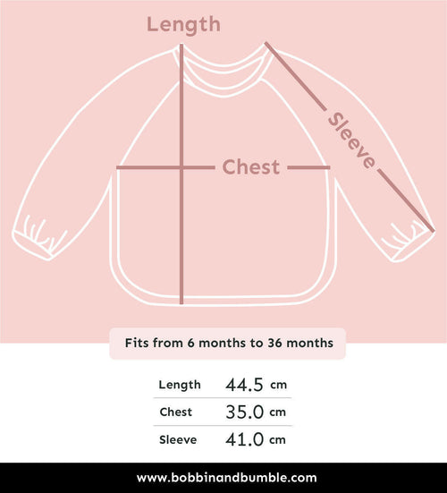 Long Sleeved Baby Bib - Safari Animals