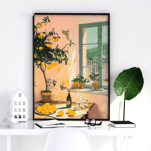 Big Canvas For Home Office | Set of 3 Italian Lifestyle Wall art Prints