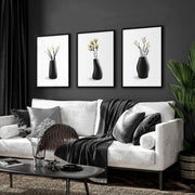 Big Paintings For Living Room | Set of 3 Botanical Wall art Prints