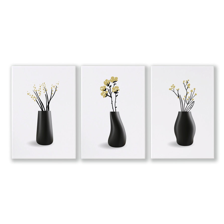 Big Paintings For Living Room | Set of 3 Botanical Wall art Prints