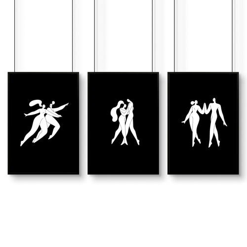 Big Pictures For Bedroom | Set of 3 Minimalist Wall art Prints